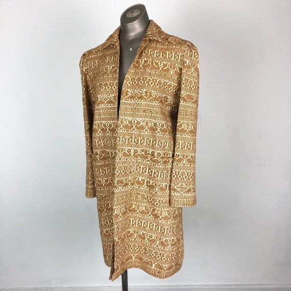 GORGEOUS 1940s Guatemalan Woven Duster S - image 1