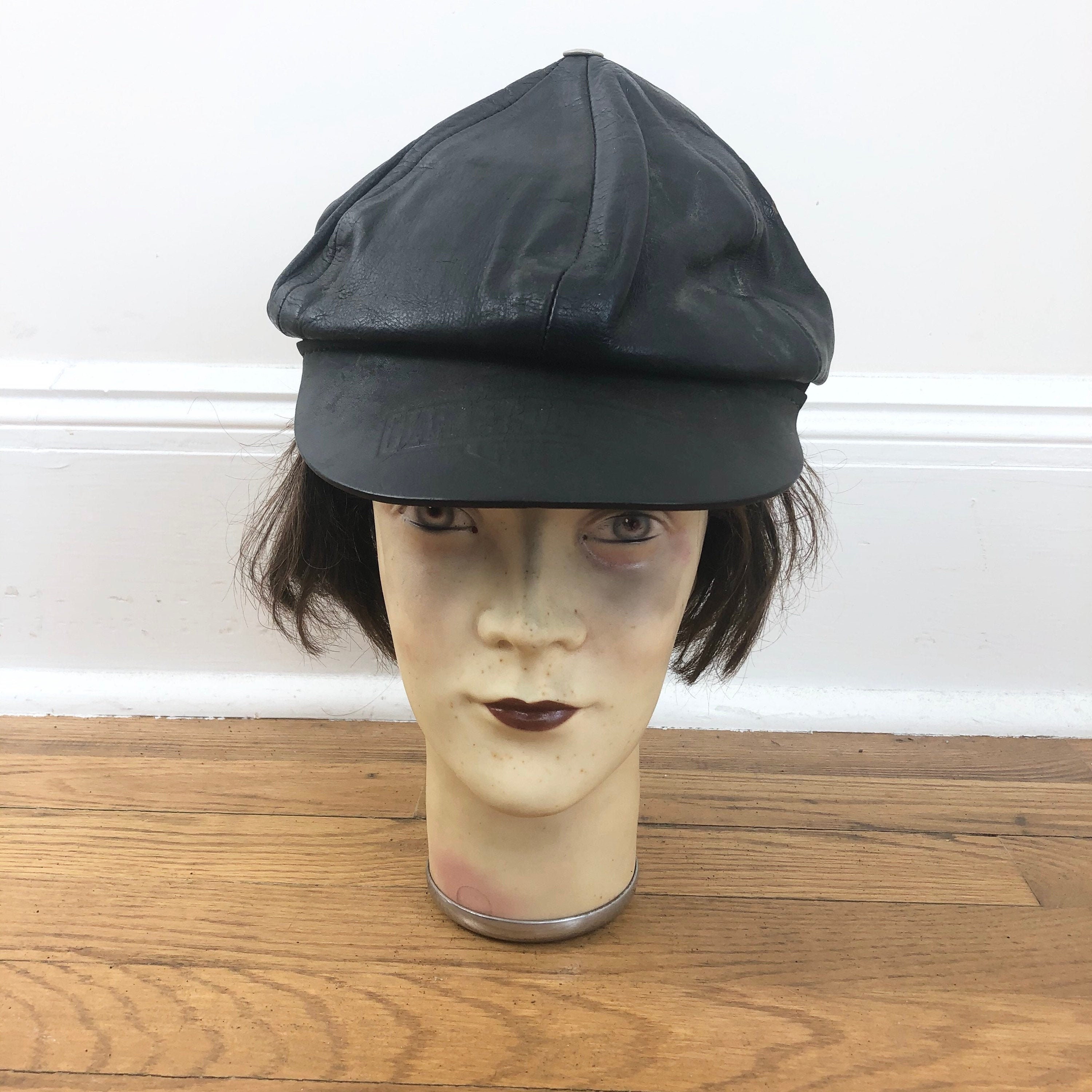 1950s Harley Davidson Black Leather Cap Sz 7 - Etsy