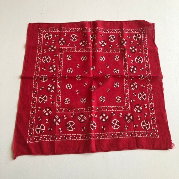 Vintage 1950’s Red Cotton Bandana