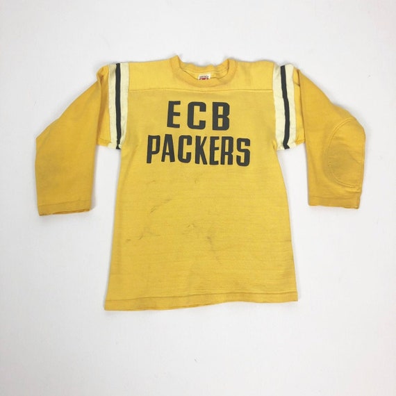1960s Yellow Rayon Jersey YMCA Kids Sports Jersey