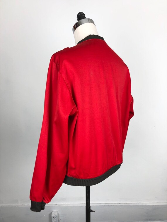 1950's McGregor Red Cotton Cardigan Jacket L - image 7