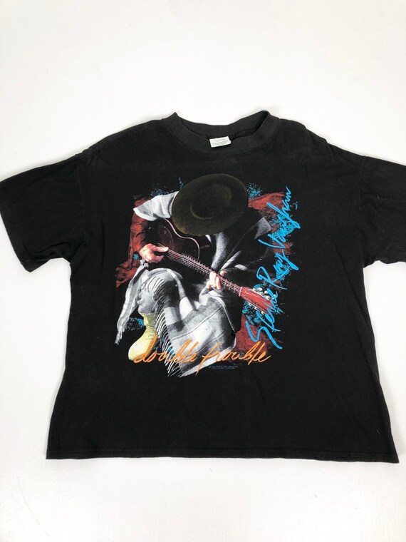 Stevie Ray Vaughan 1989 Tour Tシャツ 1989 Stevie Ray Vaughn Double Trouble Tour T Shirt M - Etsy
