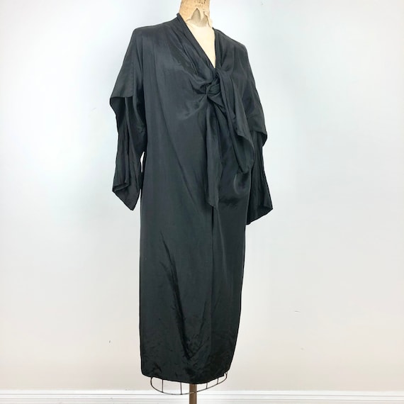 Antique 1900s John Wanamaker Structured Black Sil… - image 1