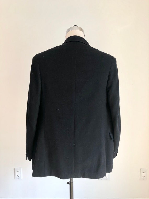 1920s Black Wool Tuxedo Jacket S - image 5