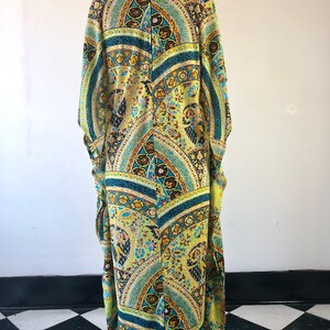 GROOVY 1960s Psychedelic Kali Print Kaftan M image 8