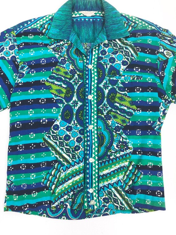 60's Tropicana Psychedelic Tropical Hawaiian Shir… - image 2