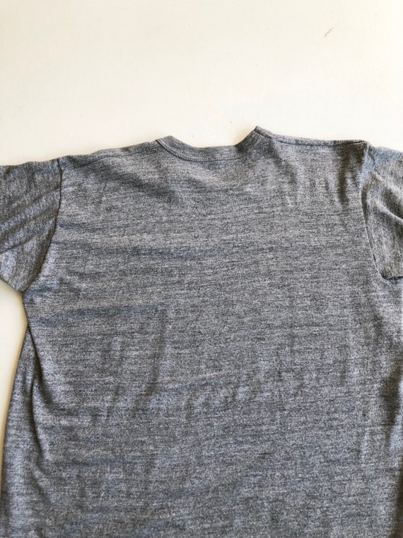 1970s ‘Chicanoline’ Heathered Grey T Shirt M - image 8