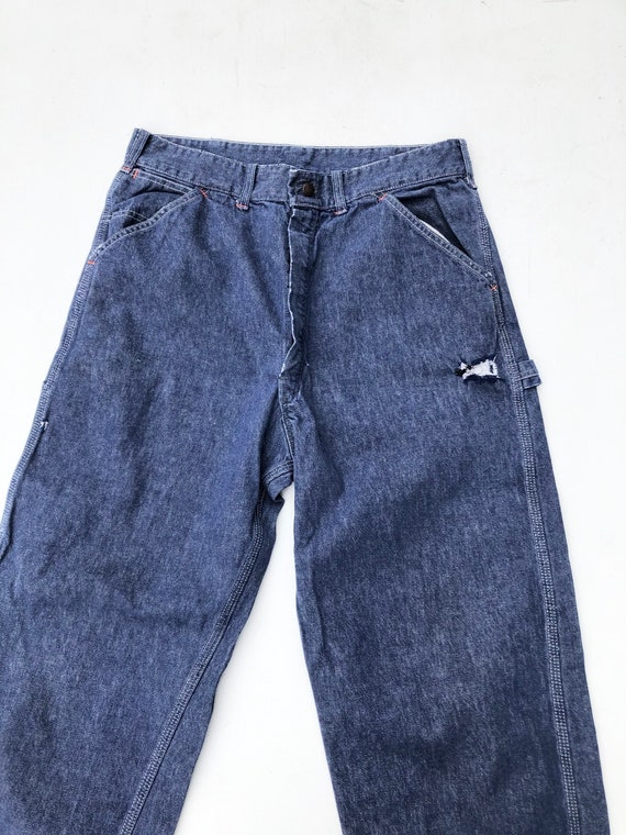 1960s Sears Denim Carpenter Jeans 29” - image 2