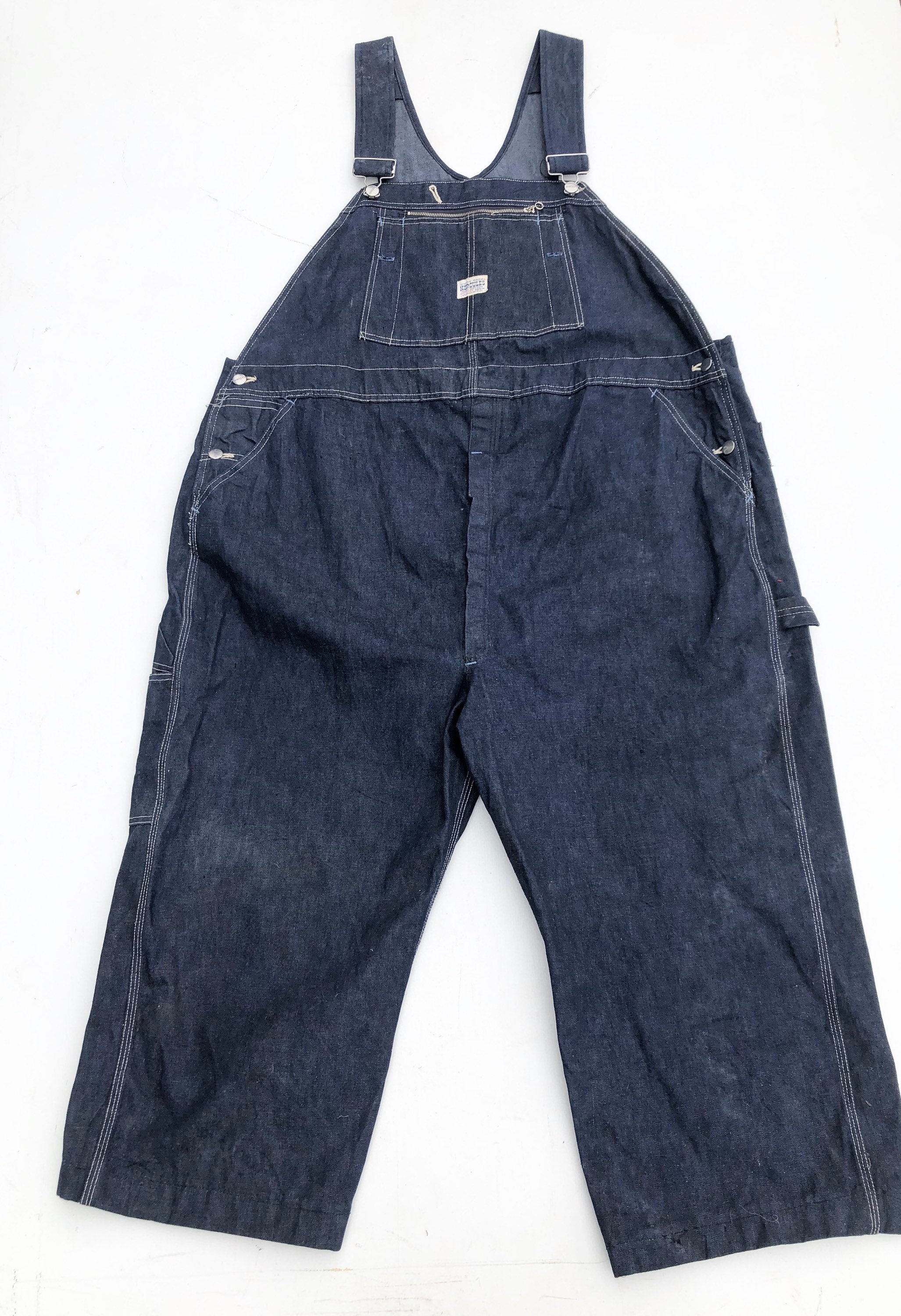 1950s Hercules Blue Denim Overalls XL Etsy Canada