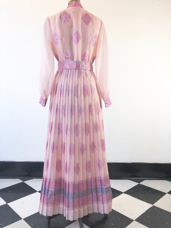 OUT OF SIGHT 1960’s Alfred Shaheen Pleated Pink O… - image 6
