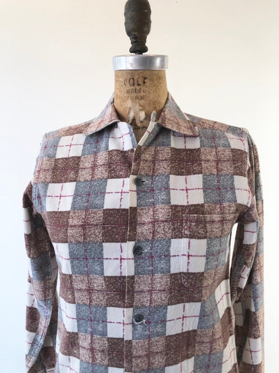 1950’s McGregor Plaid Cotton Flannel S - image 3