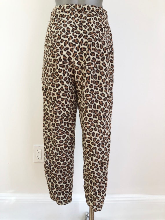 ROCKIN 1960s Fuzzy Leopard Cigarette Pants 26”