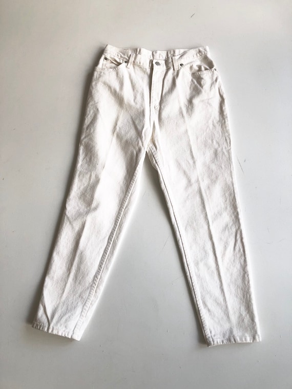 1980s Faded Glory White High Rise Jeans 30” Waist