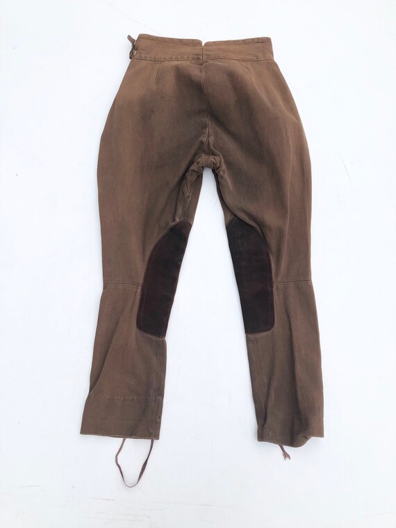 Gorgeous 1940’s Cocoa Brown Whipcord Jodhpurs 28” - image 7