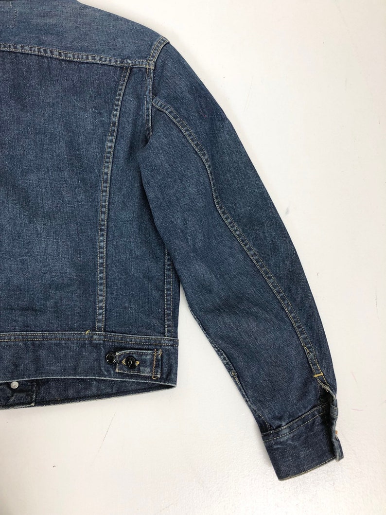 1970s Lee Denim Trucker Jacket S image 9