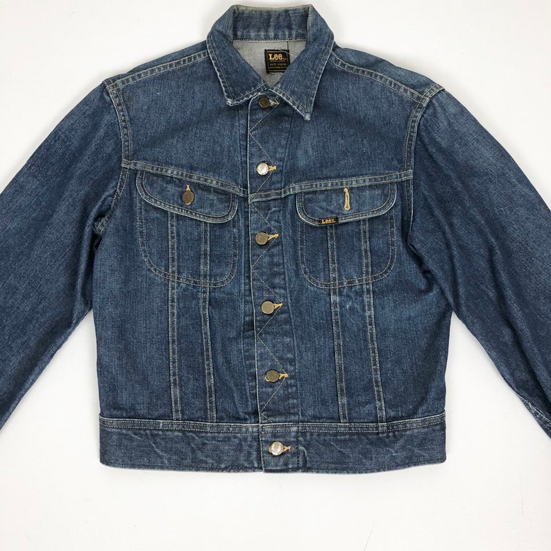 1970s Lee Denim Trucker Jacket S image 4