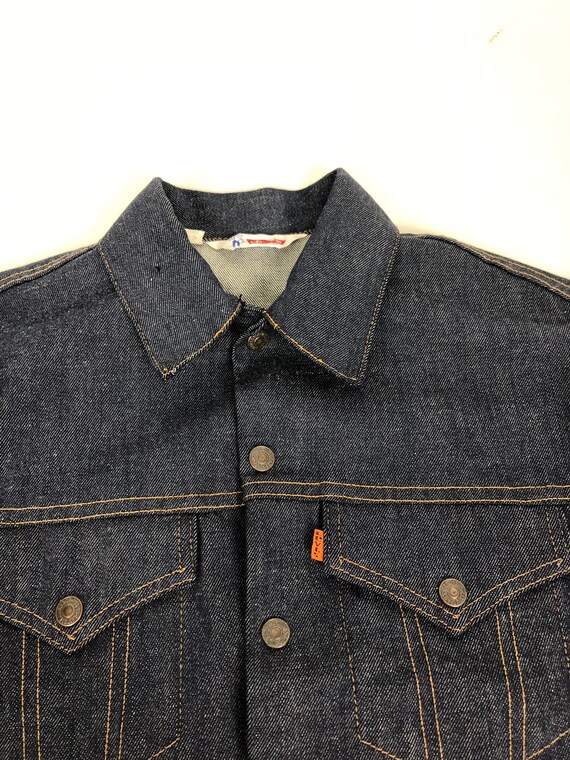 DEADSTOCK 1970s Orange Tab Levis Denim Jacket S - image 3