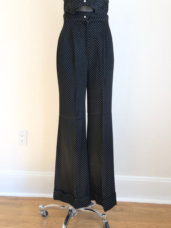 Fabulous 1970s Oops California Black Polka Dot 3 … - image 7