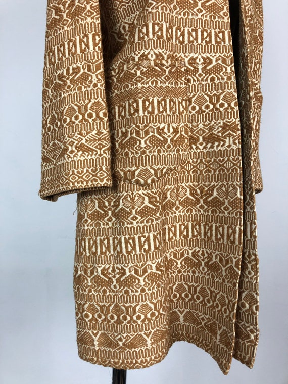 GORGEOUS 1940s Guatemalan Woven Duster S - image 4