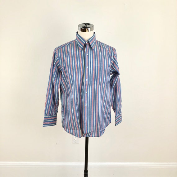Deadstock 1960s Fruit of the Loom Xanadu Blue Striped Long Deadstock 1960s Fruit of the Loom Xanadu Blue Striped Long