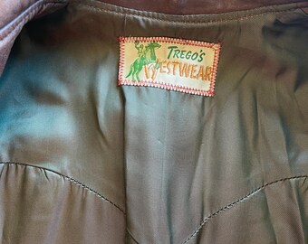1950s Tregos Westwear Western Leather Jacket S - Etsy