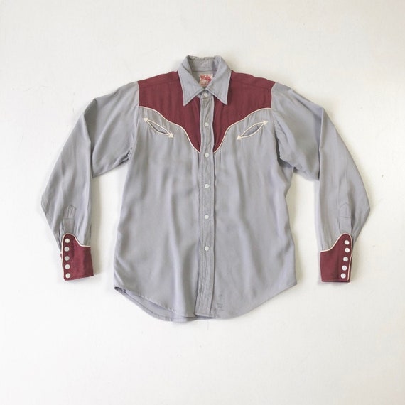KILLER 1940’s Prior Gabardine Western Shirt S