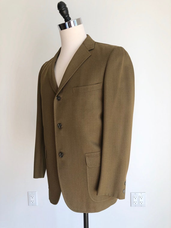 Beautiful 1950s Nottingham Olive Whipcord Blazer M - Gem