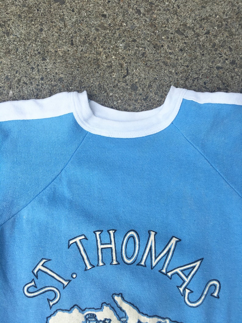 1950s St. Thomas Souvenir Cotton Short Sleeve Crewneck Sweatshirt S image 6