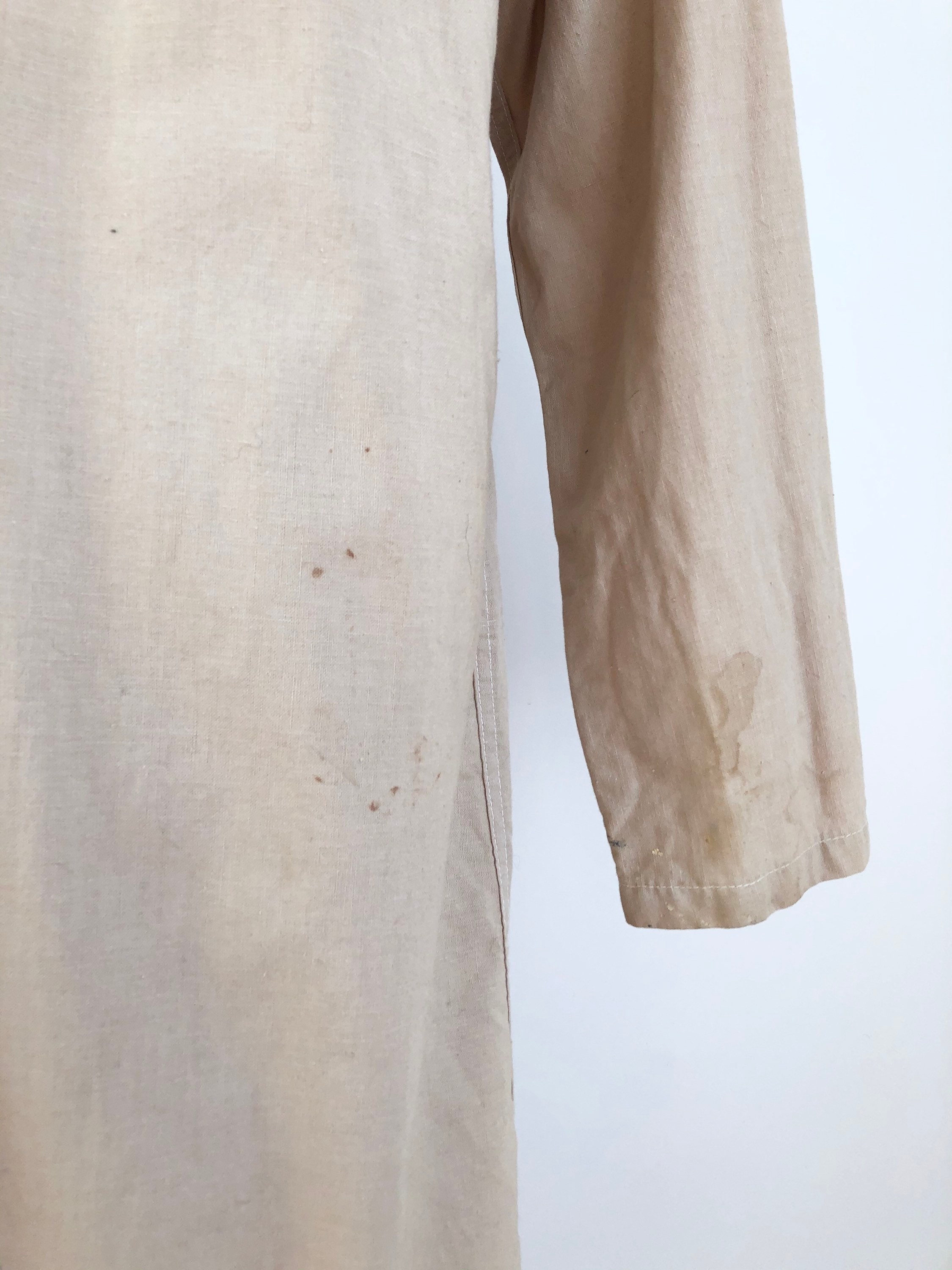ジャケット・アウター MHL. 13AW Proofed Cotton Duster Coat-M 1930s Ivory Cotton Duster Jacket M - Etsy