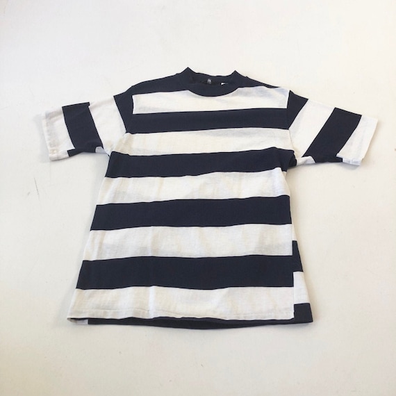 1950’s Navy Striped Cotton T Shirt S