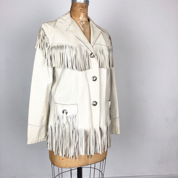 KILLER 1950s Trego’s Westwear White Buckskin Fring