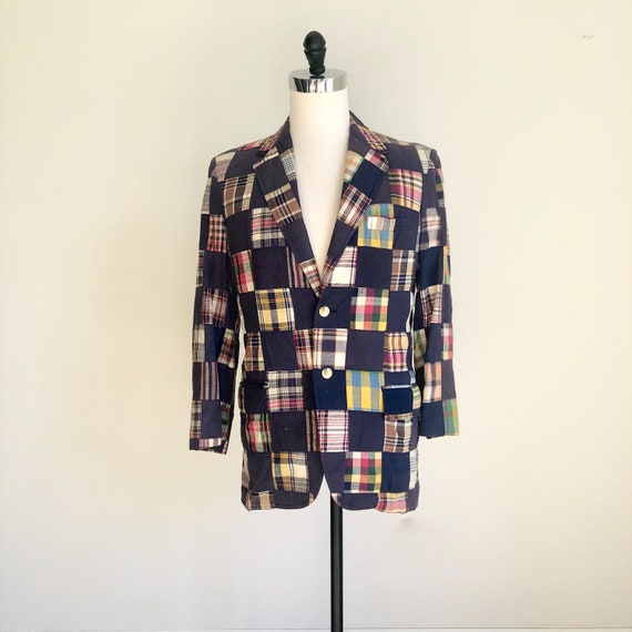 1960s Madras Plaid Cotton Blazer M - Etsy 1960s Madras Plaid Cotton Blazer M - Etsy