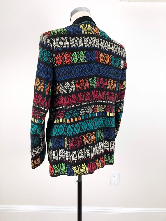 AMAZING 1960s Guatemalan Rainbow Embroidered Dinn… - image 6