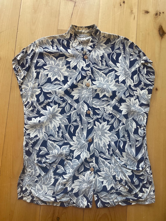 1940s Kilohana Hawaiian Cold Rayon Sleeveless Shi… - image 1
