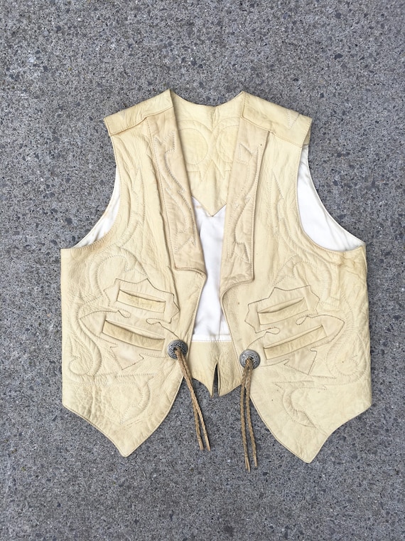 KILLER 70s North Beach Western Leather Vest L