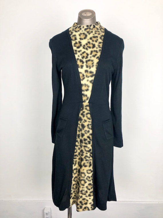 BADASS 1960s Faux Leopard Dress S - image 1