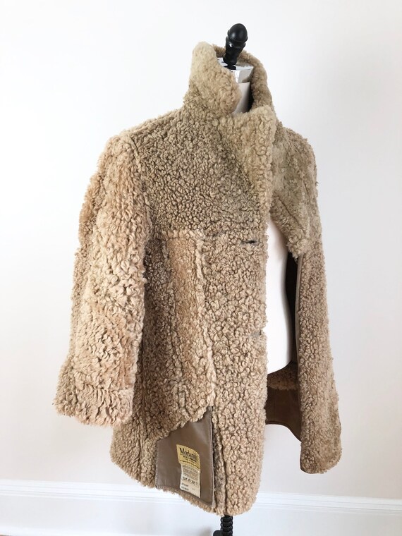 Fabulous 1970s Morlands Curly Shearling Coat M - image 7