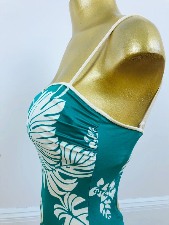 1970s Deweese Green Hawaiian One Piece Swimsuit S - Etsy
