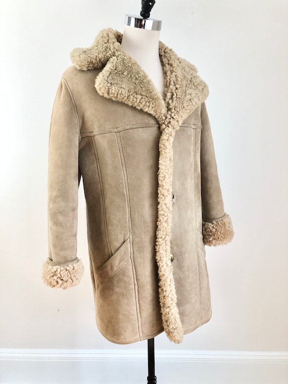 Fabulous 1970s Morlands Curly Shearling Coat M