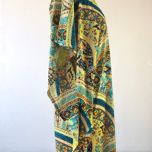 GROOVY 1960s Psychedelic Kali Print Kaftan M image 7