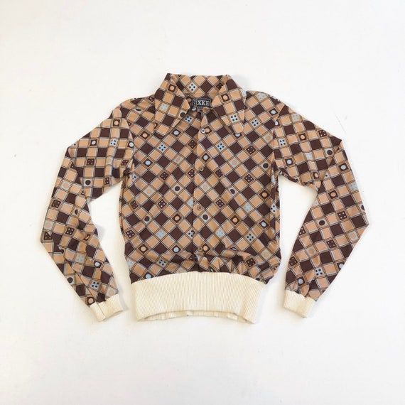KILLER 1970’s BVD Print Jersey Shirt Jac S