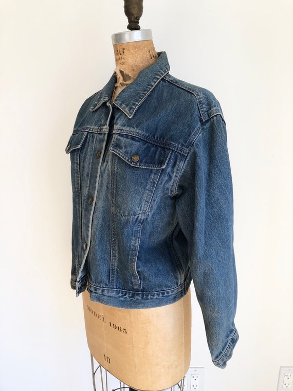 1980s Calvin Klein Denim Trucker Jacket M - image 4