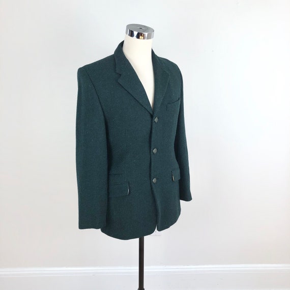 1990s Versus Gianni Versace Green Wool Suit Jacke… - image 3