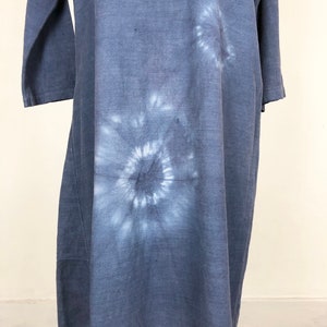 Antique Indigo Dyed French Linen Tunic S image 7