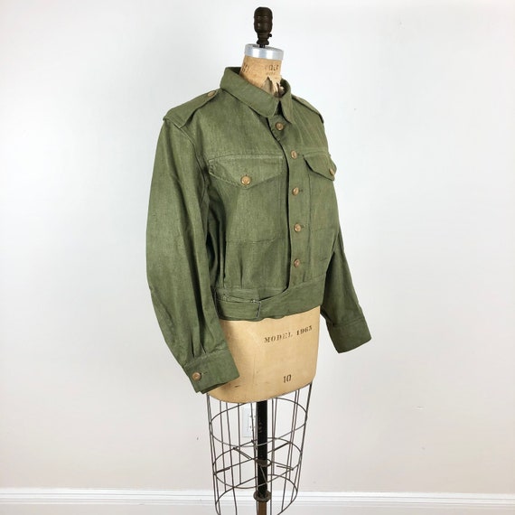 1950s British Military Green Cotton Jacket S - Etsy