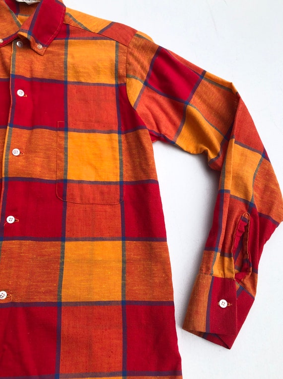 Red and orange checkered shirt Clearance