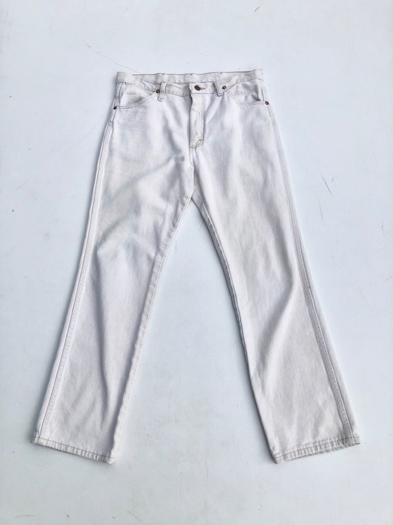 1980s Wrangler Off White Jeans 32”