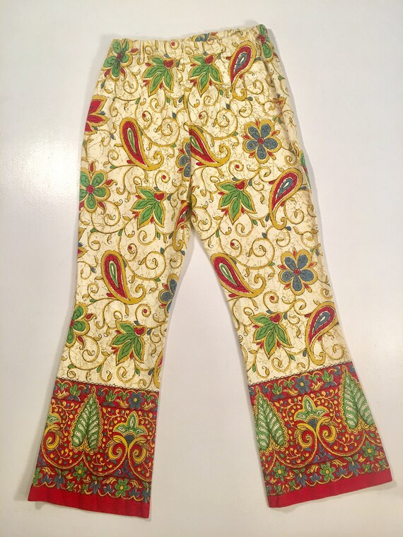 Fabulous 60s Indian Block Print Cotton Two Piece … - image 7