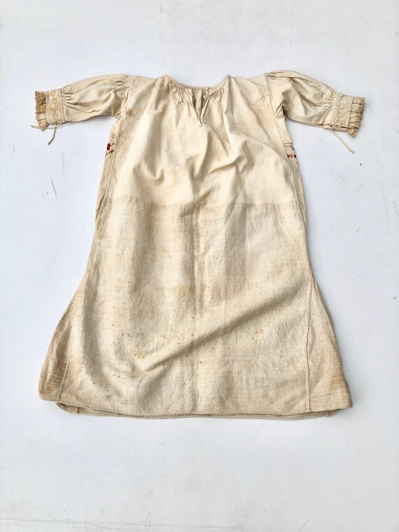 1930s Girl’s Embroidered Hand Woven Cotton Tunic D