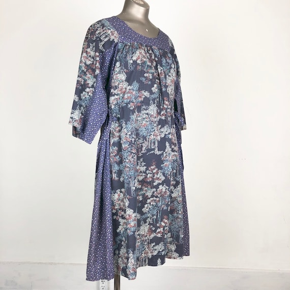 SWEET 1970’s Calico Cotton Prairie Dress S